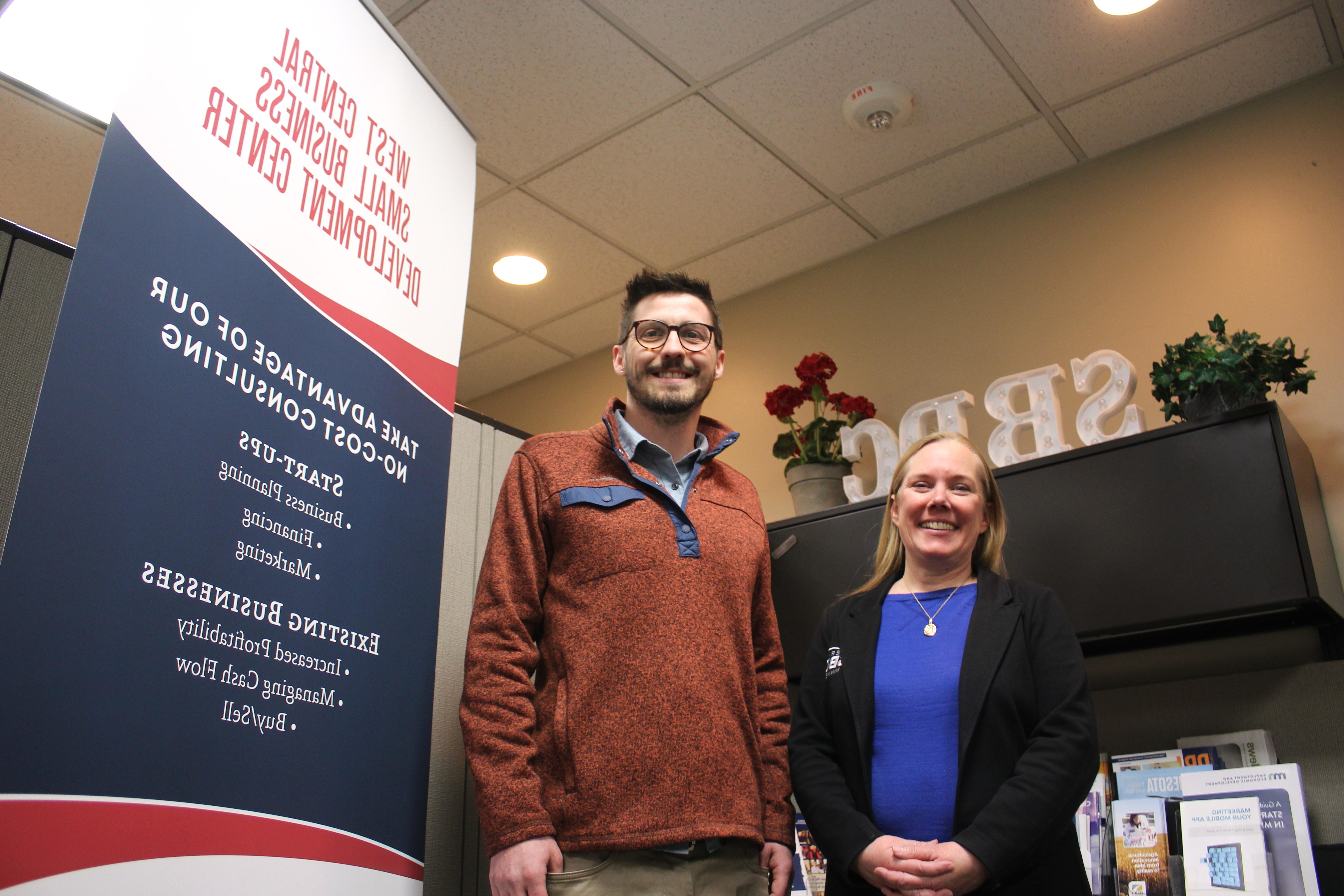 Ian Carlstrom and Amy Anderson, the directors of the SBDC in Moorhead.